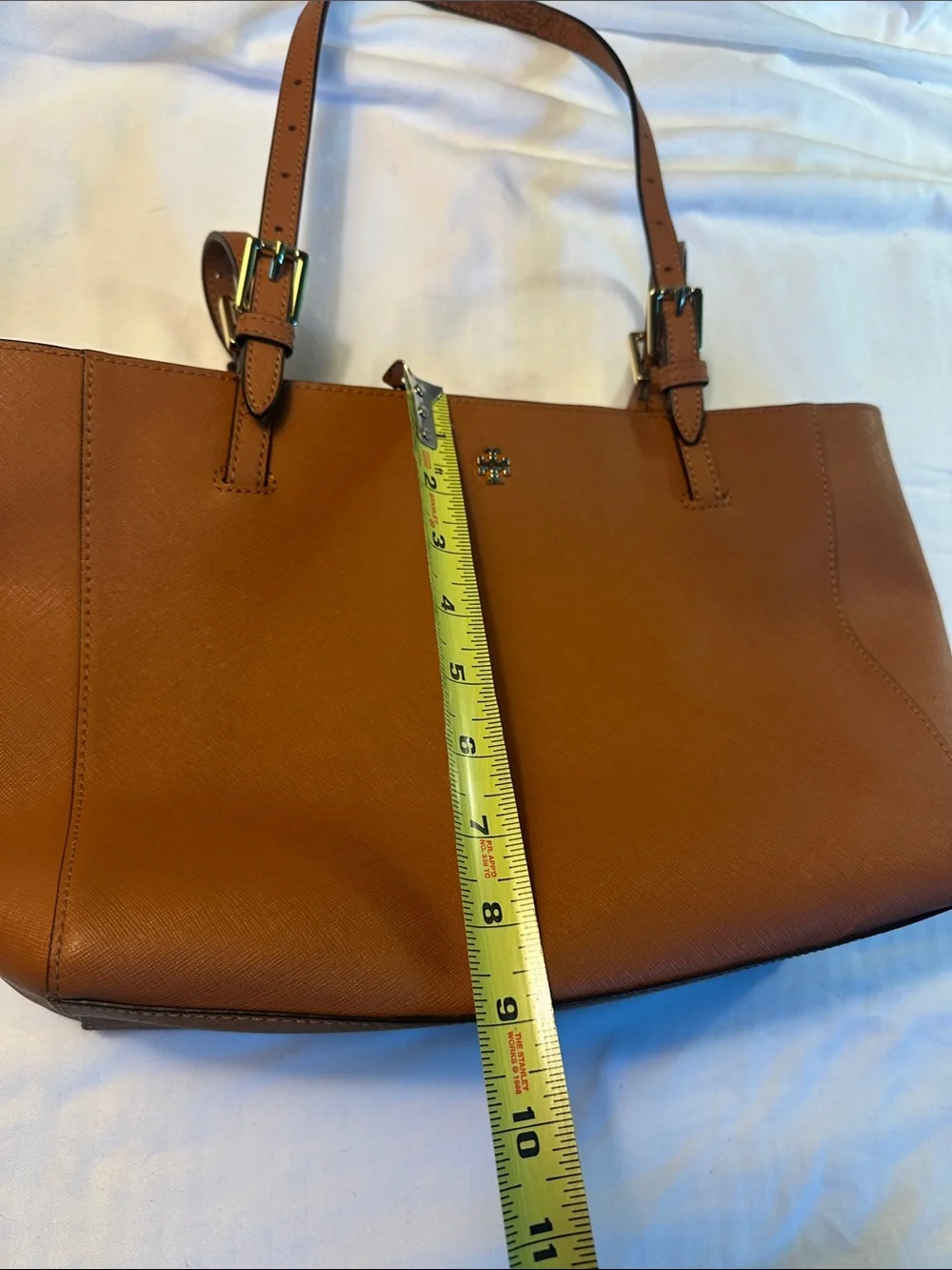 Tory Burch Cognac Leather Double-Handle Tote